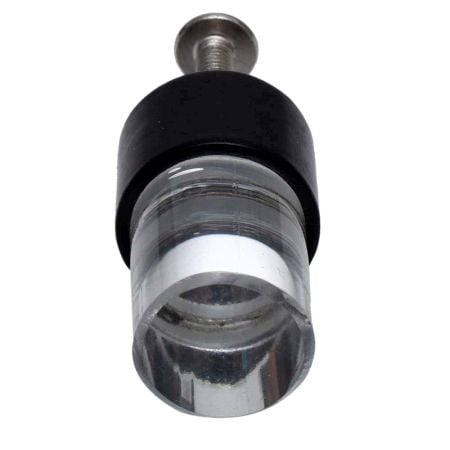 Clear Black Tiny Cylinder Glass Cabinet knobs